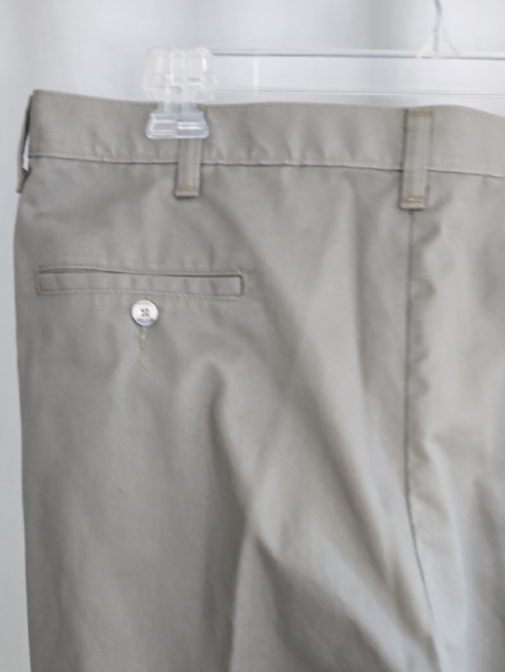 Men's Pleated Chino Pants in Light Taupe - Classic Straight - Picture 8 of 10